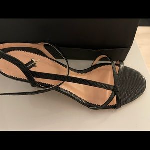 Jcrew Lizard leather Assymetrical straps sandal